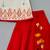 Red embroidered cotton lehenga set