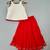 Red embroidered cotton lehenga set