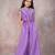 Lavender embroidered silk jacket co ord set