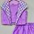 Lavender embroidered silk jacket co ord set