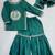 Bottle green embroidered silk sharara set