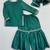Bottle green embroidered silk sharara set