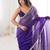 Purple tissue satin sequins saree with unstitched blouse piece.