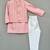 Peach embroidered silk kurta jacket set