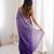 Purple tissue satin sequins saree with unstitched blouse piece.