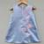 Grey floral embroidered satin dress
