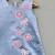 Grey floral embroidered satin dress