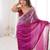 Wine tissue satin sequins saree with unstitched blouse piece.