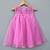 Pink bow embroidered organza dress