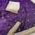 purple color satin sequin embroidered work saree with contrast blouse