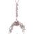 Lilac crystal pearl haath phool