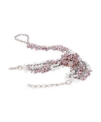 Lilac crystal pearl haath phool 5