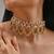 White and gold choker necklace