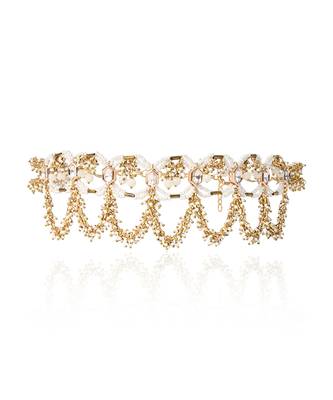 White and gold choker necklace 3