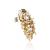 White gold kundan beaded ring