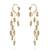 Gold plated kundan layered earcuff with earrings