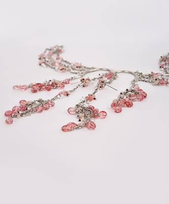 Silver plated earcuff earrings with hair extension 4
