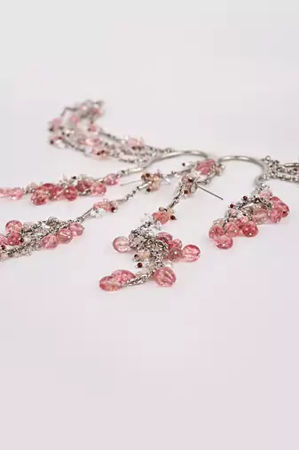 Silver plated earcuff earrings with hair extension