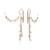 Pearl drop bunches hangings earcuff with side ear chain