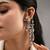 Lilac crystal pearl long ear chain