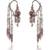 Lilac crystal pearl long ear chain