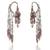 Lilac crystal pearl long ear chain