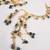 Navy blue gold beaded ear chain