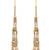 Gold plated metallic beige stones long ear chain