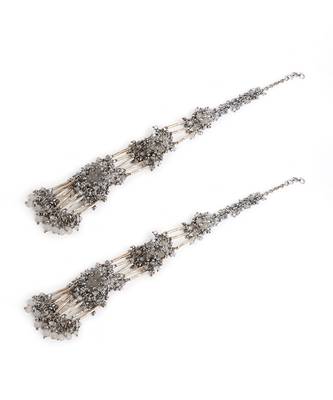 Silver handcrafted multi layer ear chain 4