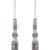 Silver plated multi layer crystal studded long earrings