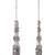 Silver plated multi layer crystal studded long earrings
