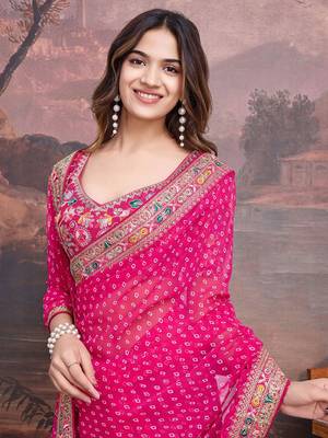 Embroidered Saree With Blouse 1