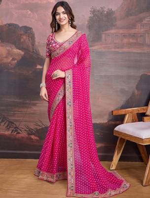Embroidered Saree With Blouse 2