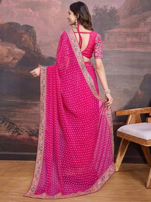 Embroidered Saree With Blouse 5
