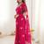Ethnic Motif Embroidered Satin Heavy Work Saree with Embroidered Unstitched blouse