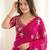 Ethnic Motif Embroidered Satin Heavy Work Saree with Embroidered Unstitched blouse