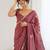 Embellished Party Wear Pure Chiffon Heavy Work Saree with Matching Blouse
