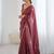 Embellished Party Wear Pure Chiffon Heavy Work Saree with Matching Blouse
