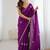 Floral Embellished Sequinned Chiffon Saree with blouse 