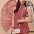 Pink & Gold-Toned Sequinned Saree with blouse