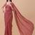 Pink & Gold-Toned Sequinned Saree with blouse