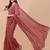 Pink & Gold-Toned Sequinned Saree with blouse