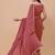 Pink & Gold-Toned Sequinned Saree with blouse