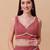 Pink & Gold-Toned Sequinned Saree with blouse
