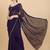 Women Wine Solid Georgette Saree with Blouse Piece