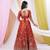 Rust Red Art Silk Embroidered & Sequin Lehenga Choli Set with Dupatta 
