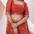 Rust Red Art Silk Embroidered & Sequin Lehenga Choli Set with Dupatta 