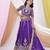 Purple Art Silk Heavy Embroidered & Sequined Lehenga Choli Set with Dupatta
