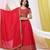  Red Embroidered Art Silk Ready-to-Wear Lehenga Choli with Dupatta