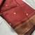 Maroon silk blend banarasi saree with unstitched blouse piece